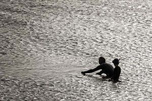 Pesca en el ocaso
